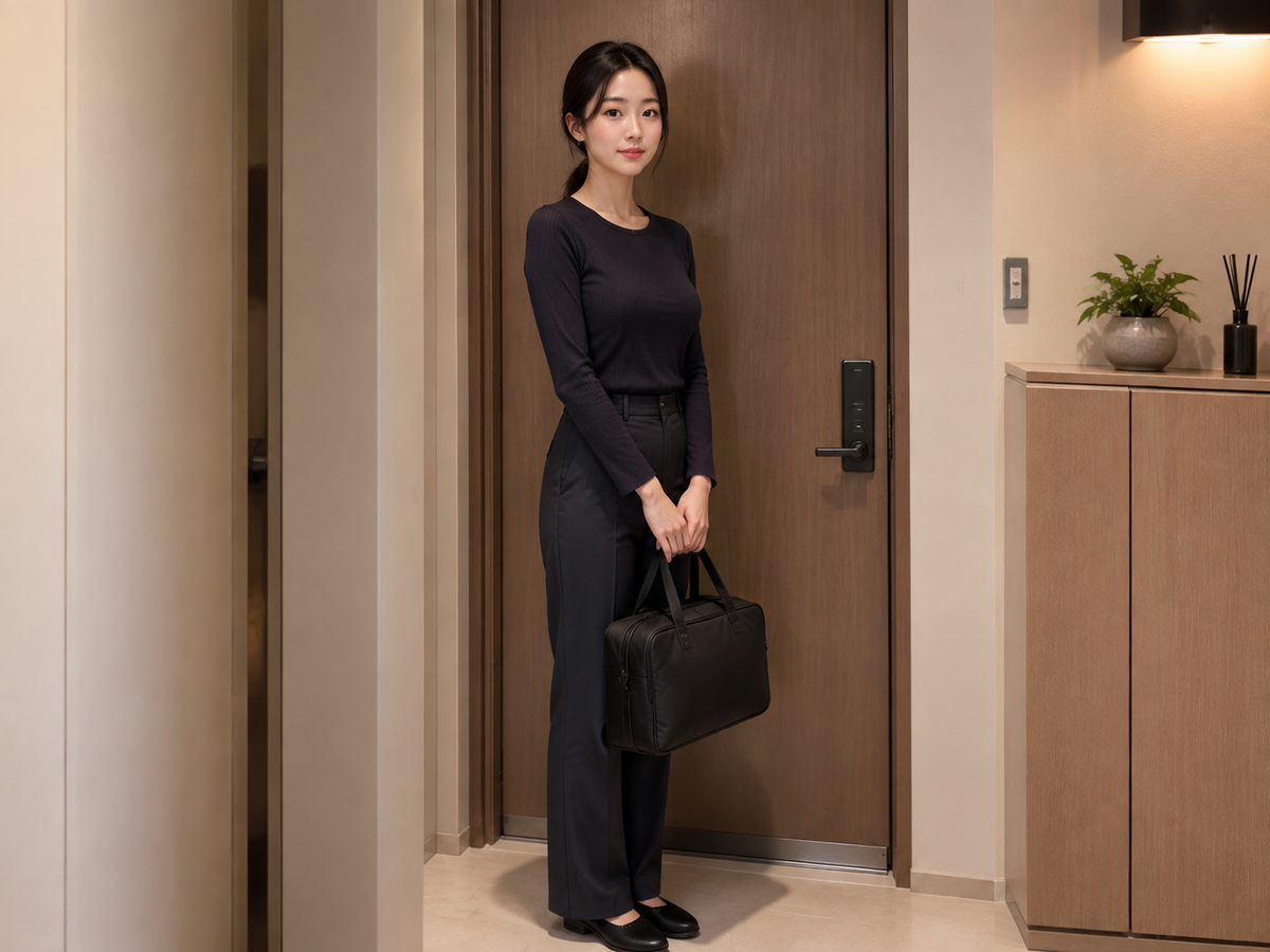 인천 간석 방문 홈케어 일정을 준비하는 젊은 성인 한국 여성 관리사